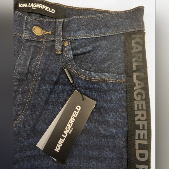 NWT!! Karl Lagerfeld Paris Women's Indigo Dark Wash Straight Leg Jeans Size 6 - Picture 6 of 11